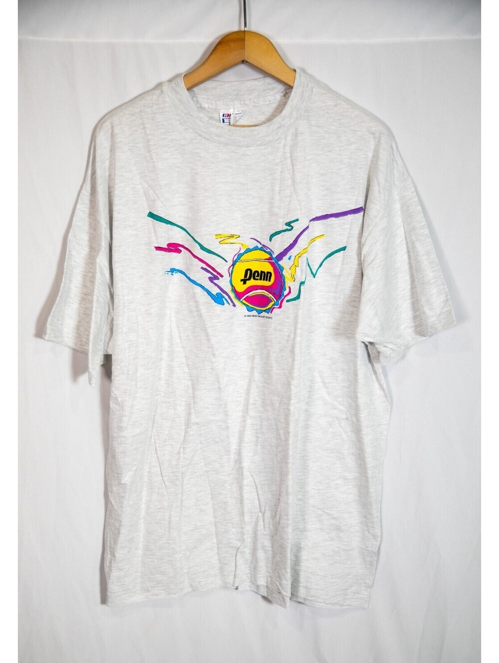 Pro Penn Tennis 90s Single Stitch Made in USA "Neon Ball" T-Shirt - Men's 2XL